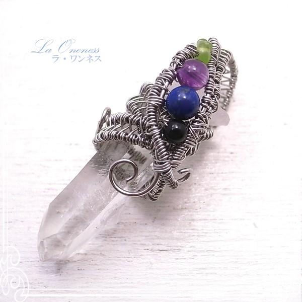 最高の 水晶六角柱とミックス ペンダントトップ 天然石 ワイヤーワーク アクセサリー ラ ワンネス アウトレット送料無料 Www Doctor Plan Com