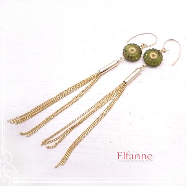 今日はちょっとレトロな気分 ピアス アクセサリー 作家 ハンドメイド ...