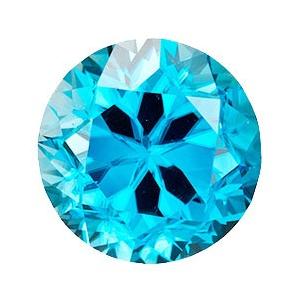 ダイヤモンド ラウンドカット ルース スカイブルー 2.4mm 1個 　カラーダイヤモンド 天然石 裸石