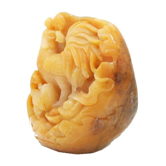 天然石 イエロージェイド 翡翠 にわとり 鶏 彫刻 1点もの 原石