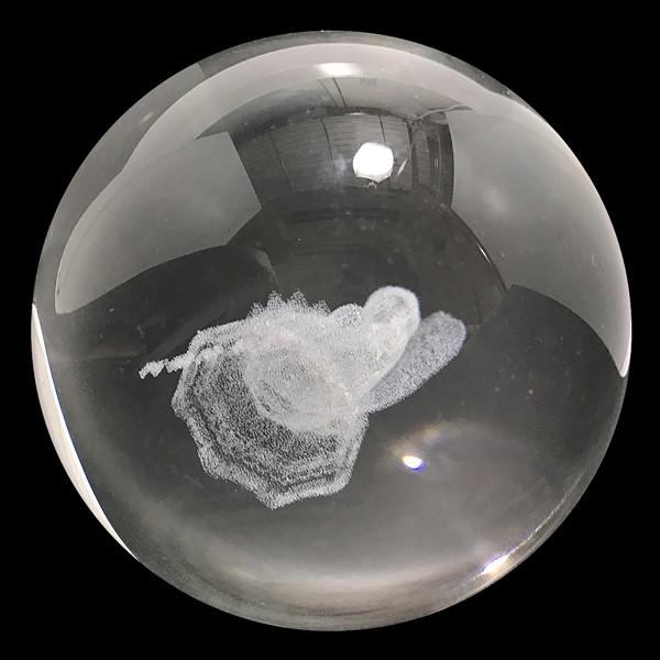 溶錬水晶 阿弥陀如来 丸玉 約79mm スピリチュアルインテリア