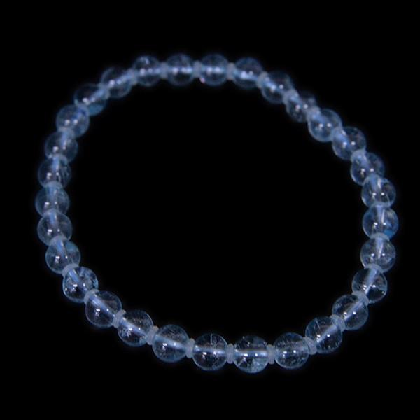 ブルートパーズ ブレスレット 4mm 1点もの 天然石 パワーストーン