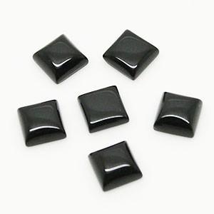 オニキス（ブラックアゲート） スクエアカボション 約5mm ルース 1個