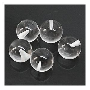 水晶 クォーツ 【天然石パーツ】 丸玉パーツ 片穴 いろいろなパーツ 約