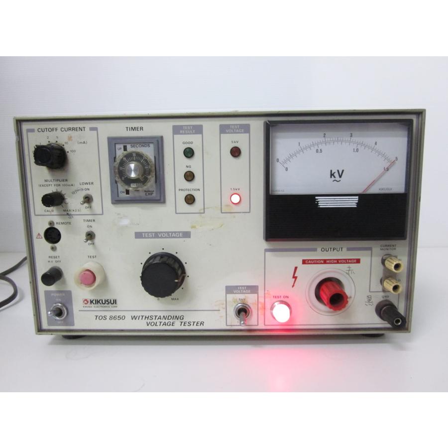 中古】耐圧試験器 TOS8650 菊水電子工業 KIKUSUI 【試験電圧】0 中古】耐圧試験器 TOS8650 菊水電子工業 KIKUSUI 【試験電圧】0