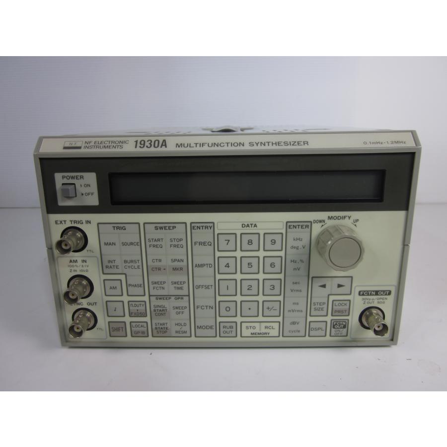 【動作保証/即納】【中古】マルチファンクションシンセサイザ（0.1mHz〜1.2MHz）　1930A　NF回路設計ブロック エヌエフ　3m9987　★送料無料★[信号発生器]の画像