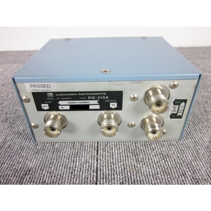 その他 KURANISHI INSTUMENTS RW-215A KURANISHI(クラニシ)・SWR計・ワットメーター・RW-215A