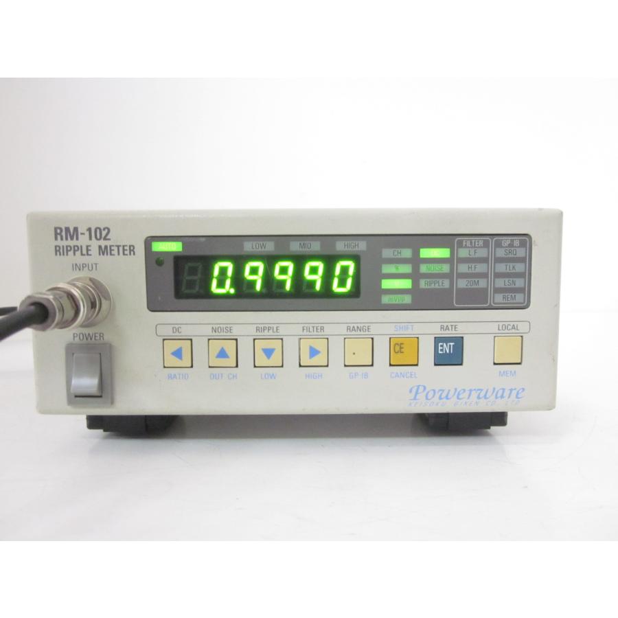 【中古】リップルノイズメータ　RM-102　計測技研　KEISOKU GIKEN　RIPPLE METER 3z1944　★送料無料★[電波 EMI  ノイズ 耐圧 静電気] : 計測器中古販売レンタルのメジャー - 通販 - Yahoo!ショッピング