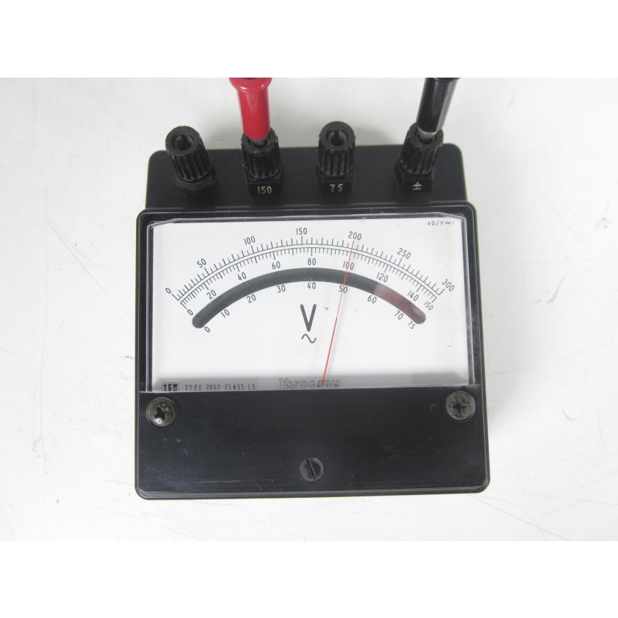 中古】交流電圧計 2052 07 横河電機 YOKOGAWA 75/150/300V（3レンジ