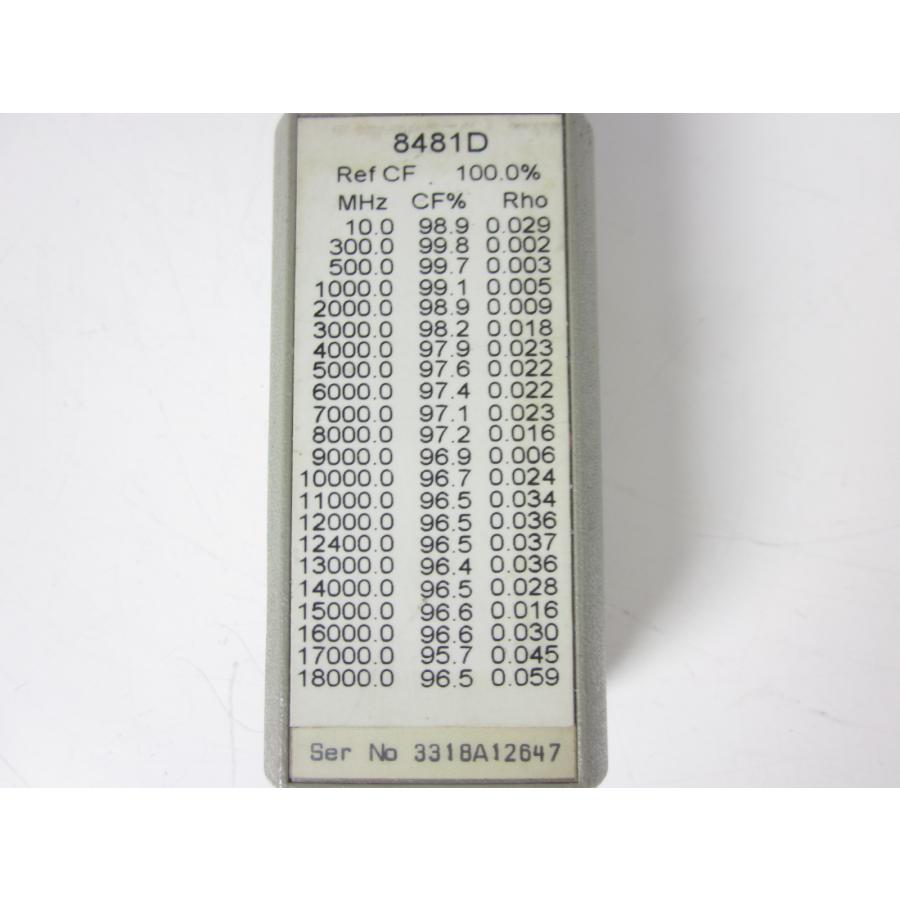 中古】パワーセンサー 8481D HP E4418B/E4419B用 周波数範囲 中古】パワーセンサー 8481D HP E4418B/E4419B用 周波数範囲