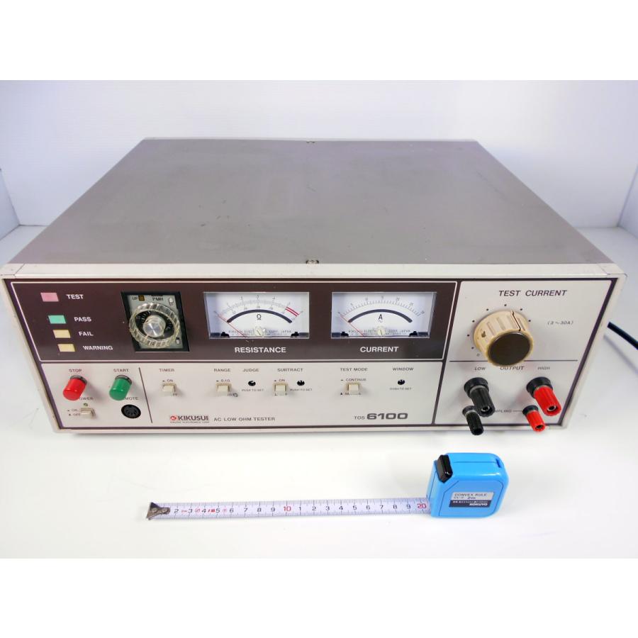 【動作保証/即納】【中古】交流低抵抗試験器（アース導通テスター） TOS6100 菊水電子 KIKUSUI 【出力電流】0〜30A x00702　★送料無料★[電圧 電流 電力]の画像