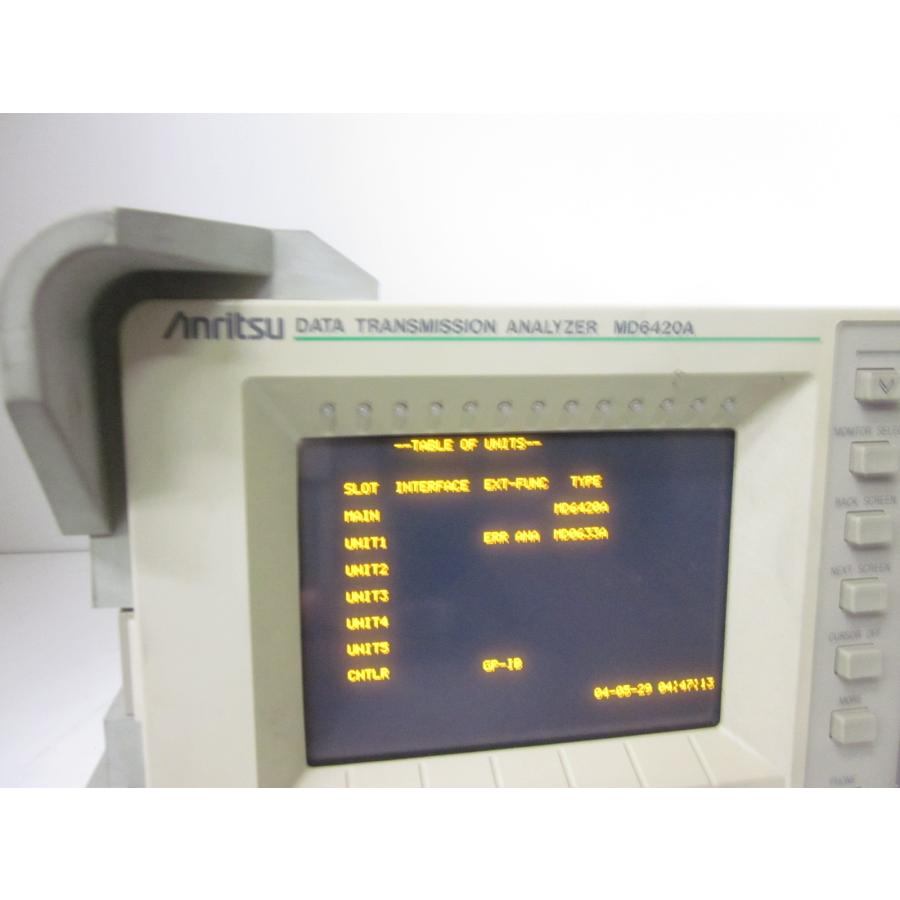 中古】誤り分析ユニット MD0633A アンリツ Anritsu MD6420A用 中古】誤り分析ユニット MD0633A アンリツ Anritsu MD6420A用