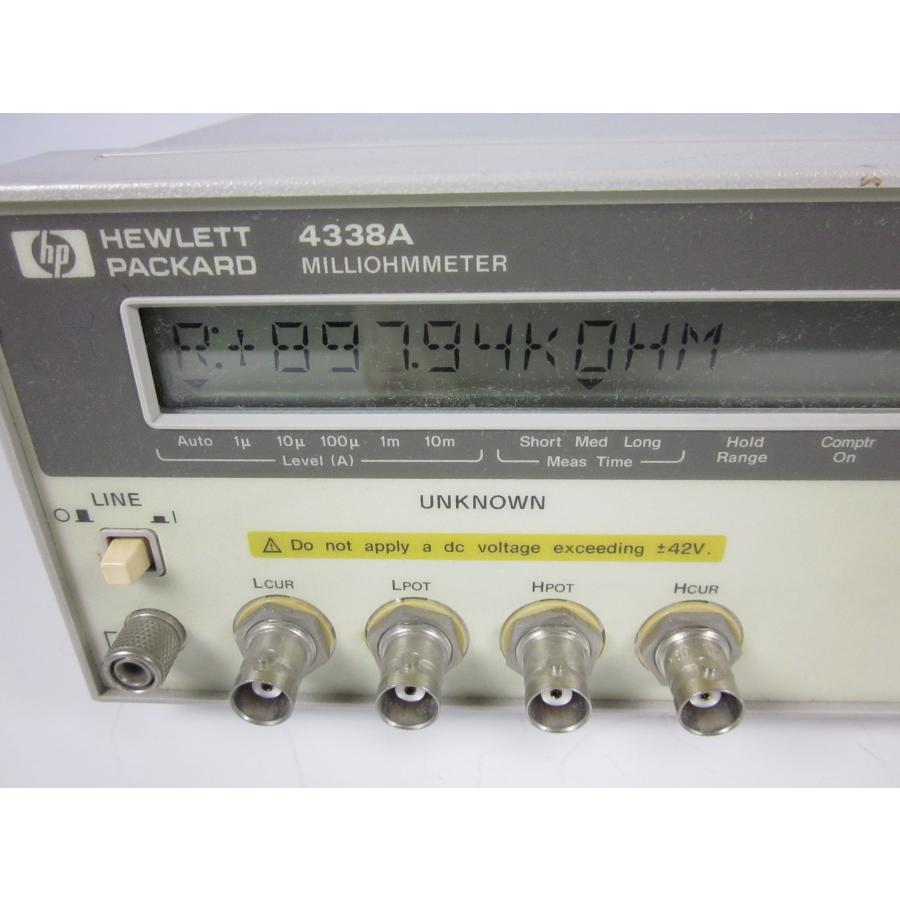 ミリオームメータ　抵抗計　4338A　HP 測定範囲10μΩ〜100kΩ　x00985　送料無料 [物理 理化学 分析 回路素子] 動作保証/即納 中古 |  | 01