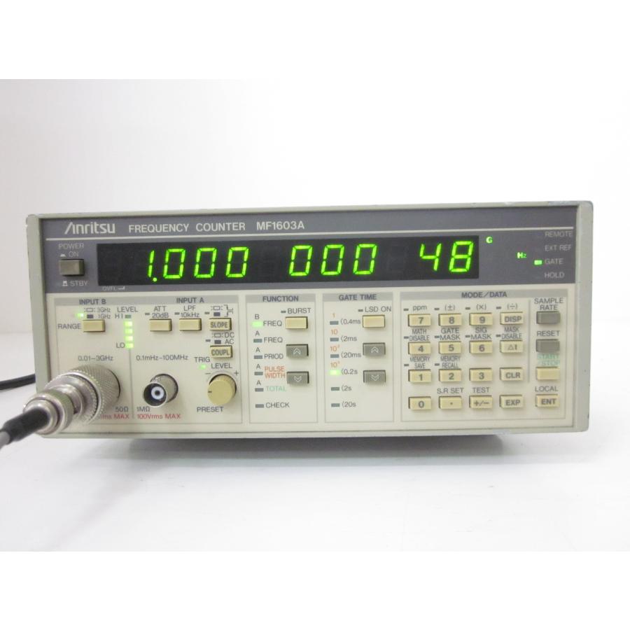 週末値引Anritsu 周波数カウンター MF1603A 0.1mHz-3GHz 中古】周波数カウンタ MF1603A アンリツ Anritsu 0.1mHz〜3GHz Opt：03