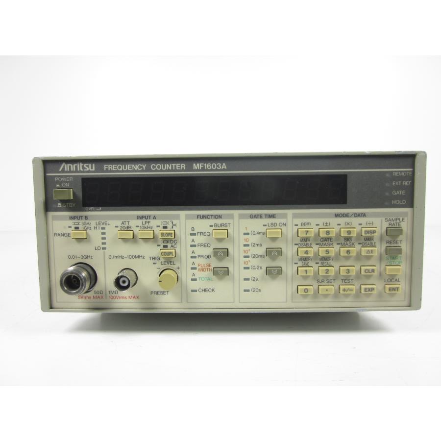 【動作保証/即納】【中古】周波数カウンタ　MF1603A　アンリツ Anritsu　0.1mHz〜3GHz　Opt：06　タイムインターバル  x01236　★送料無料★[周波数 時間]の画像