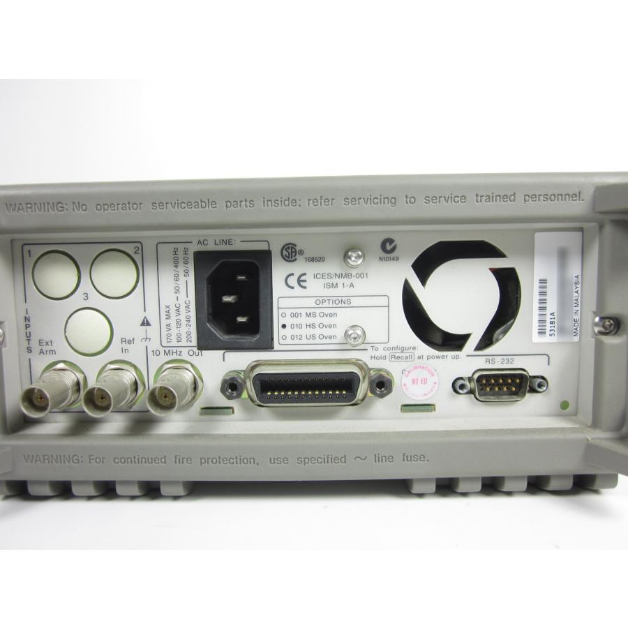 【動作保証/即納】【中古】周波数カウンタ　タイムインターバル　53181A　アジレント Agilent　0.1Hz〜3GHz　x01509　★送料無料★[周波数 時間]の画像
