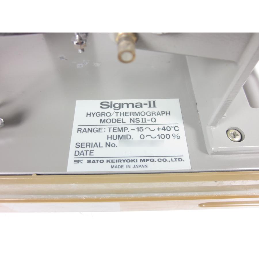 中古】温湿度記録計(シグマII型) NSII-Q 佐藤計量器 SATO 中古】温湿度記録計(シグマII型) NSII-Q 佐藤計量器 SATO