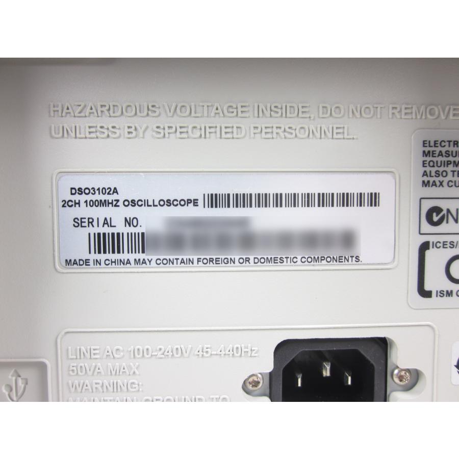 【動作保証/即納】【中古】デジタルストレージオシロスコープ　DSO3102A　アジレント Agilent　2ch　100MHz　x02611　★送料無料★[波形(オシロスコープ)]の画像