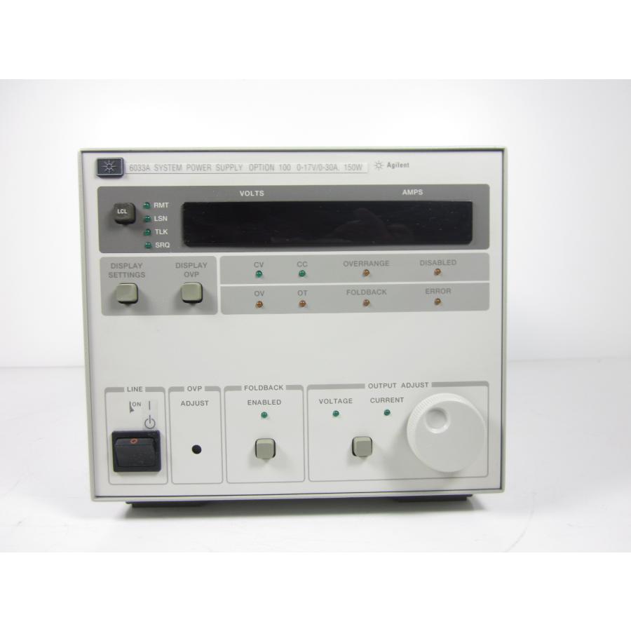 中古】直流安定化電源 6033A アジレント Agilent 0〜17V 0〜30A x03105
