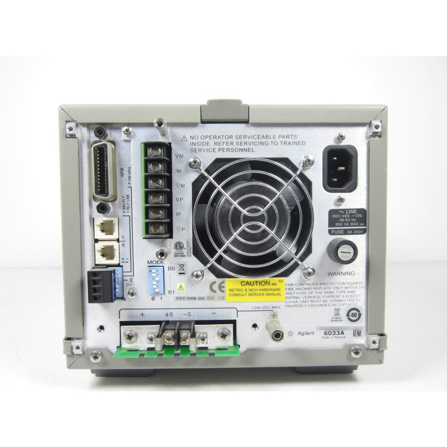 中古】直流安定化電源 6033A アジレント Agilent 0〜17V 0〜30A x03105