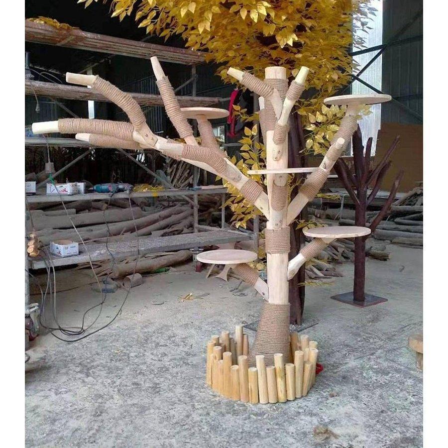 【数量限定アウトレット品】 キャットタワー 木製 猫の木 猫登山 猫の活動ツリー 無垢材 猫のジャンプ プラットフォーム 猫登山タワー猫の活動木 猫の遊び地域 高1.5メートル 【OC1049636955】(38095円)