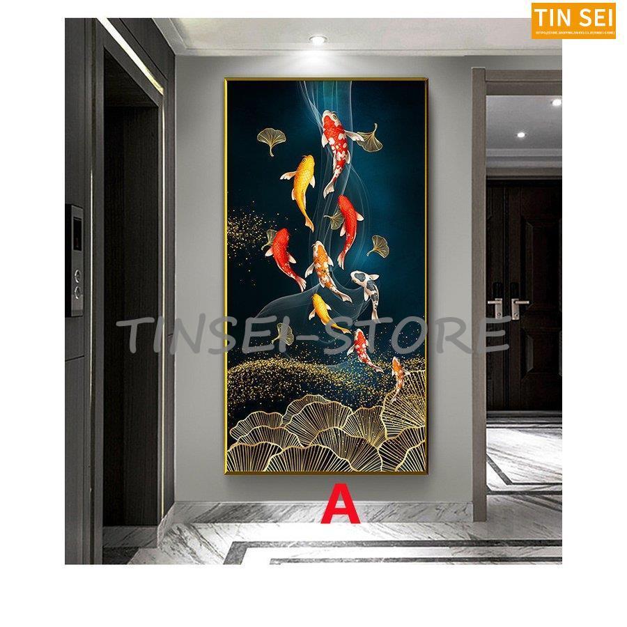 絵画 油絵 壁掛け魚インテリア開運現代美術品 寝室 飾り用 風景絵 魚額