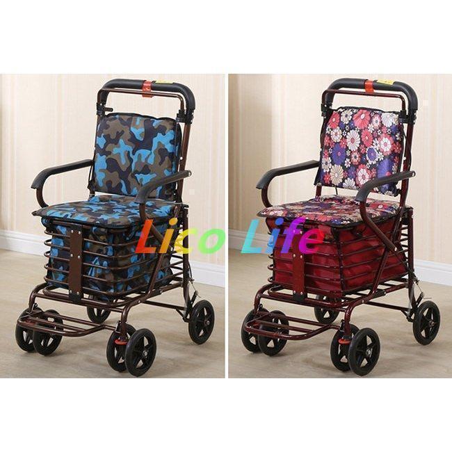 【最終】 シルバーカー 老人用 手押し車 折りたためる フットペダル付き 高齢者 買い物カート おしゃれ 歩行介助 補助具 散歩 座面付き 高さ調節 ブレーキ付き 【T1522731157】(9458円)