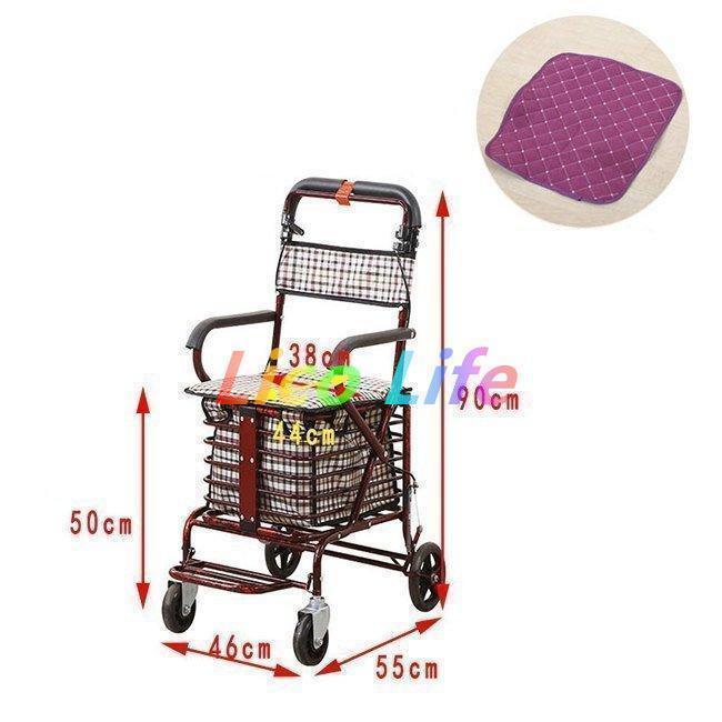 【最終】 シルバーカー 老人用 手押し車 折りたためる フットペダル付き 高齢者 買い物カート おしゃれ 歩行介助 補助具 散歩 座面付き 高さ調節 ブレーキ付き 【T1522731157】(9458円)