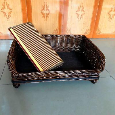 ペットベッド 耐噛み 藤ベッド マット 和式 ひんやり 犬用 犬マット 夏 クッション ペットソファ ござ 四季 寝床 猫用 手作り 編み物 大型犬 中型犬 