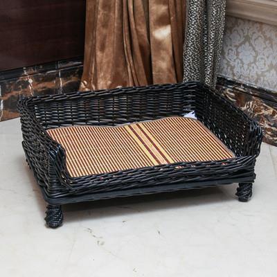 ペットベッド 耐噛み 藤ベッド マット 和式 ひんやり 犬用 犬マット 夏 クッション ペットソファ ござ 四季 寝床 猫用 手作り 編み物 大型犬 中型犬 