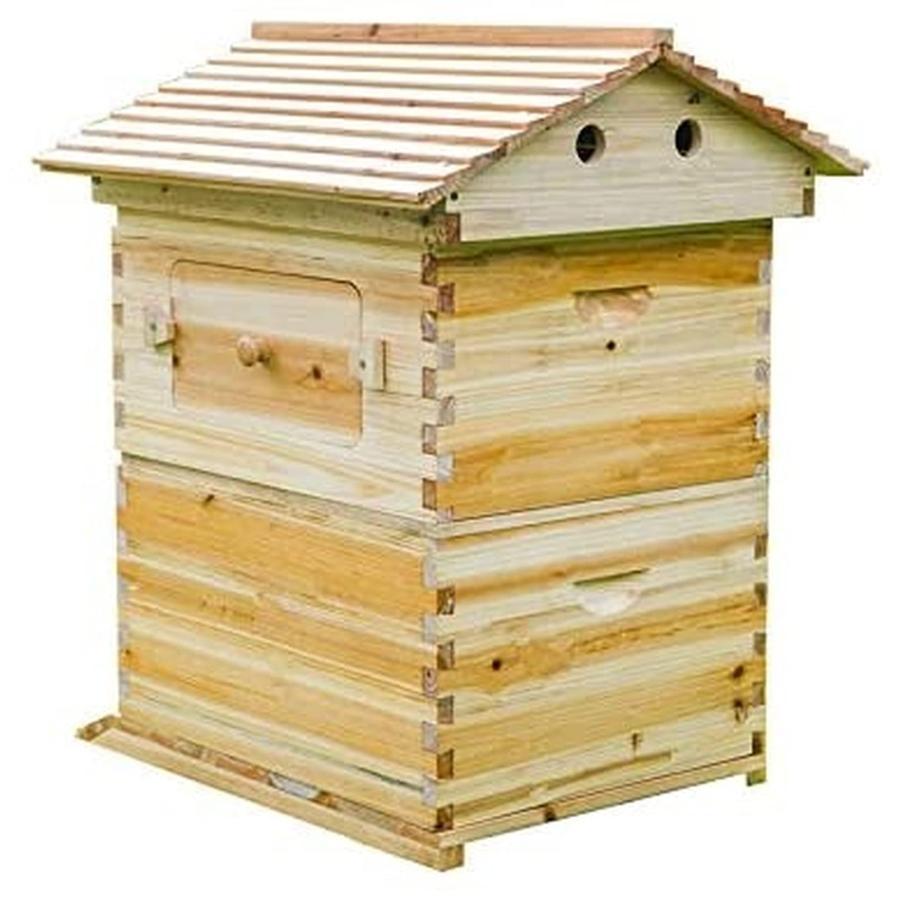 最新 蜜蜂巣箱 ミツバチ巣箱 養蜂箱 巣箱 蜂箱 フローハイブ養蜂セット 蜜蜂飼育箱 蜂の巣 ミツバチ飼育箱 ミツバチ養殖 ミツバチの採蜜 巣礎 巣脾 自動ハチミツ採取 【1906383453】(11841円)