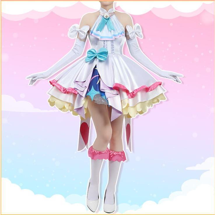 新品 ひろがるスカイ！プリキュア 風 虹ヶ丘ましろ にじがおかましろ キュアプリズム コスプレ衣裝 ウィッグ レディース コスプレ衣装 変装 仮装 予めご了承ください