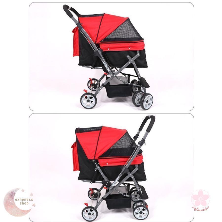 ペットカート ペットバギー DODOPET 切り替え ハンドル 多頭飼い 大型犬 中型犬 小型犬 犬 荷物入れ バスケット キャノビー付き 4輪 折り 