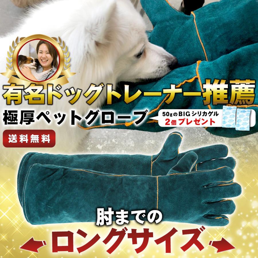 「和田工業」 有名ドッグトレーナー推薦 ペットグローブ 牛革 厚手 保護手袋 犬 猫 爬虫類 ペット 噛みつき 引っかき 手袋 園芸 キャンプ 耐摩耗性 ロング｜tetlacubestaryf