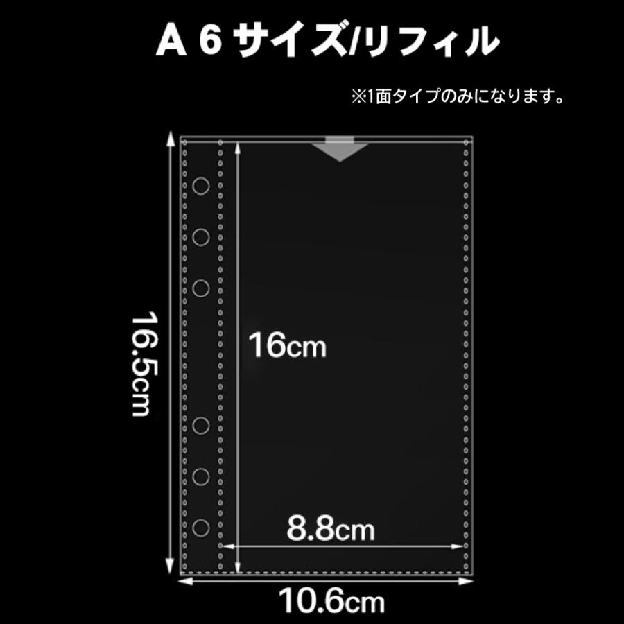 シール帳 A5 A6 透明 大きいサイズ 大きめ ファスナー ボタン トレカ