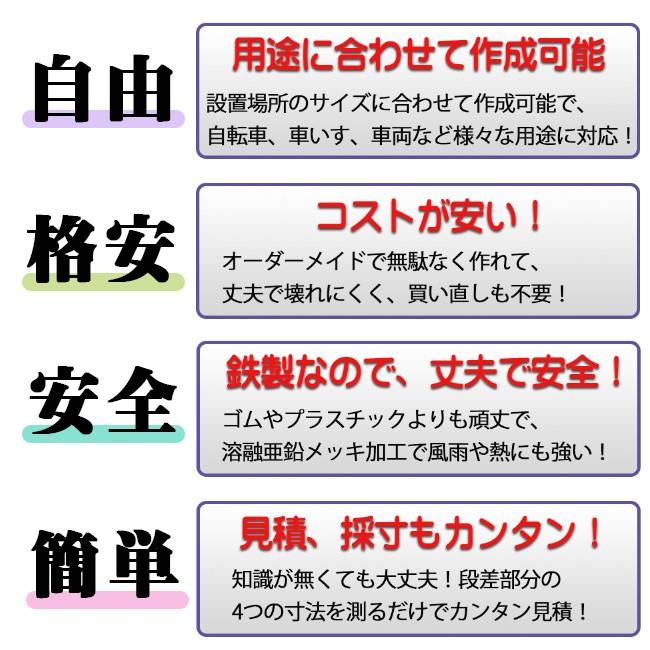 段差スロープ オーダーメイド 鉄 縞鋼板 溶融亜鉛メッキ 厚み4.5 段差スロープ オーダーメイド 鉄 縞鋼板 溶融亜鉛メッキ 厚み4.5