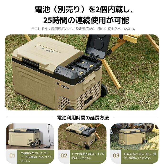 BougeRV CRD MINI ポータブル冷蔵庫 19L カーキ PR2004 BougeRV CRD MINI ポータブル冷蔵庫 19L カーキ PR2004
