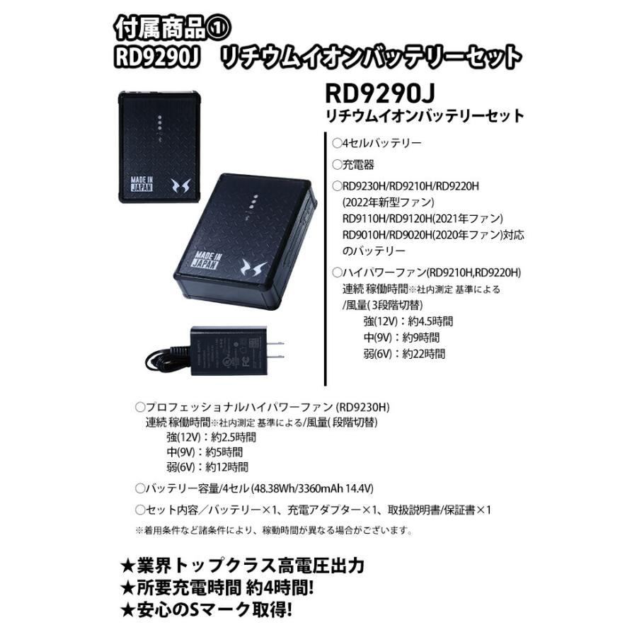 2022年ファン&バッテリーセット付 サンエス SUN-S 空調風神服 KF95950 半袖 ジャケット撥水 KU95950｜tetsusizai｜06