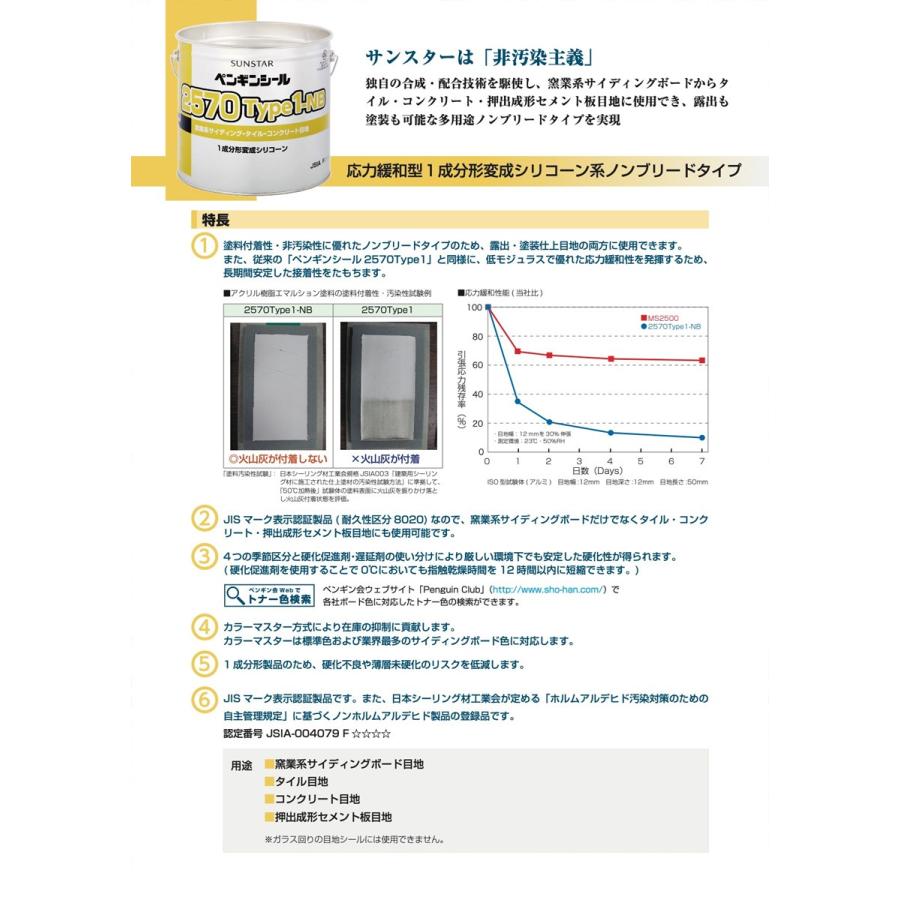ペンギンシール Ms2570 Type1 Nb ノンブリード シーリング 1成分形 変形シリコーン 4l入x2セット Ms2570type1nb 鉄資材センター 通販 Yahoo ショッピング