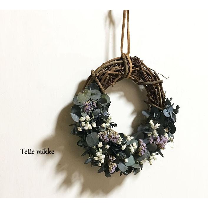 ユーカリとかすみ草の小さなリース２ Sirotumew2 01 Tette Mikke 通販 Yahoo ショッピング