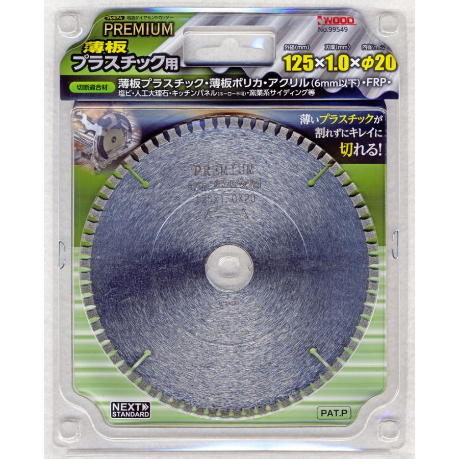 アイウッド 99549 プレミアム 薄板プラスチック用 125mm : 鉄人SHOP