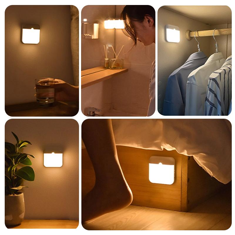 センサーライト 人感センサーライト USB充電式 LEDセンサーライト