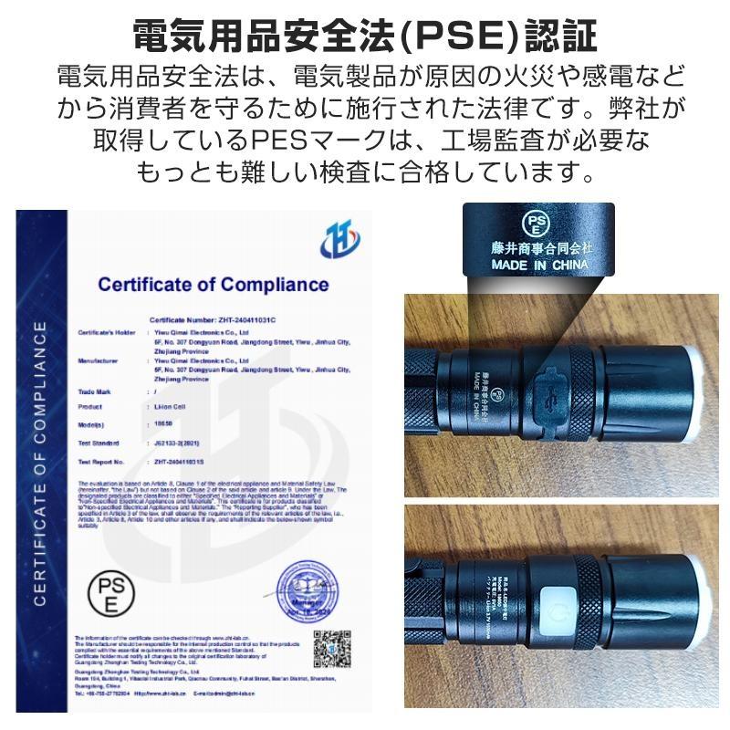 懐中電灯 LED 強力 軍用 懐中電灯 ledライト 2600LM 超高輝度 小型 USB充電式 軽量 明るい ハンディライト 防災 停電対策 最強 爆光 | ブランド登録なし | 18