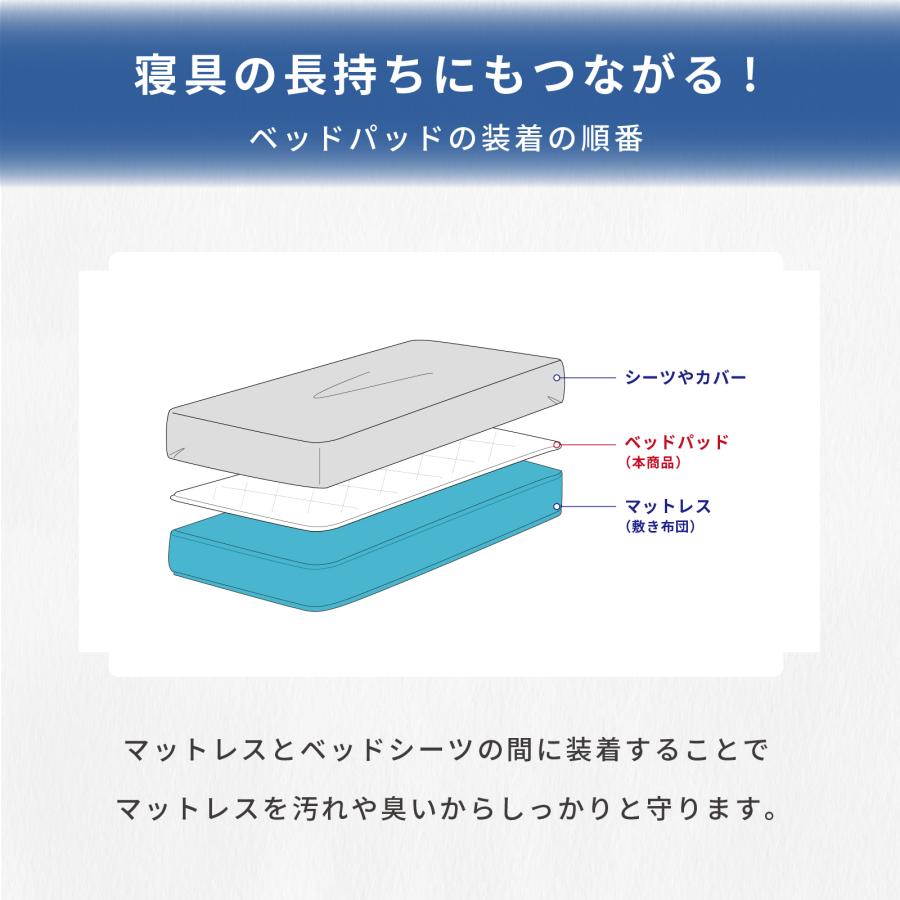 テイジン 公式 ダニスト ベッドパッド ダブル 防ダニ 抗菌 防臭 制菌