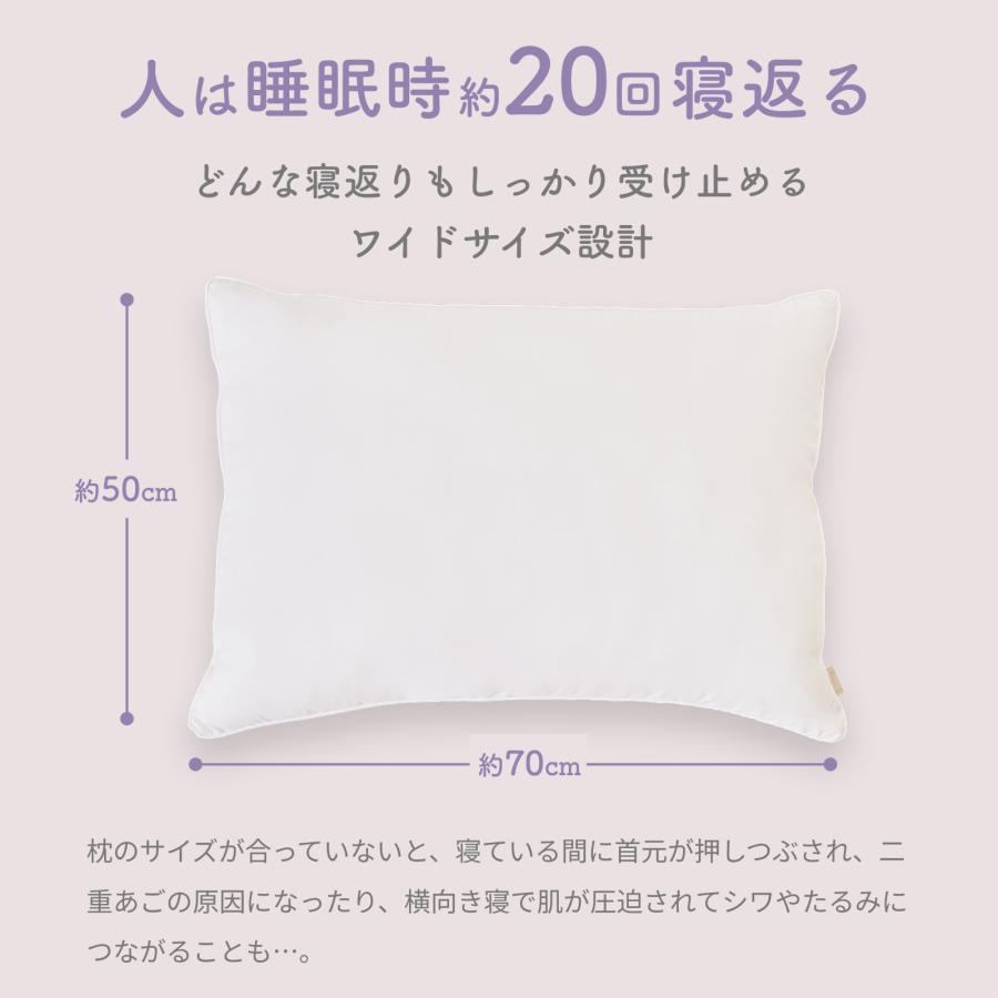 寝顔も可愛くなれる枕 テイジン 公式 約50×70cm まくら 枕 ホワイト