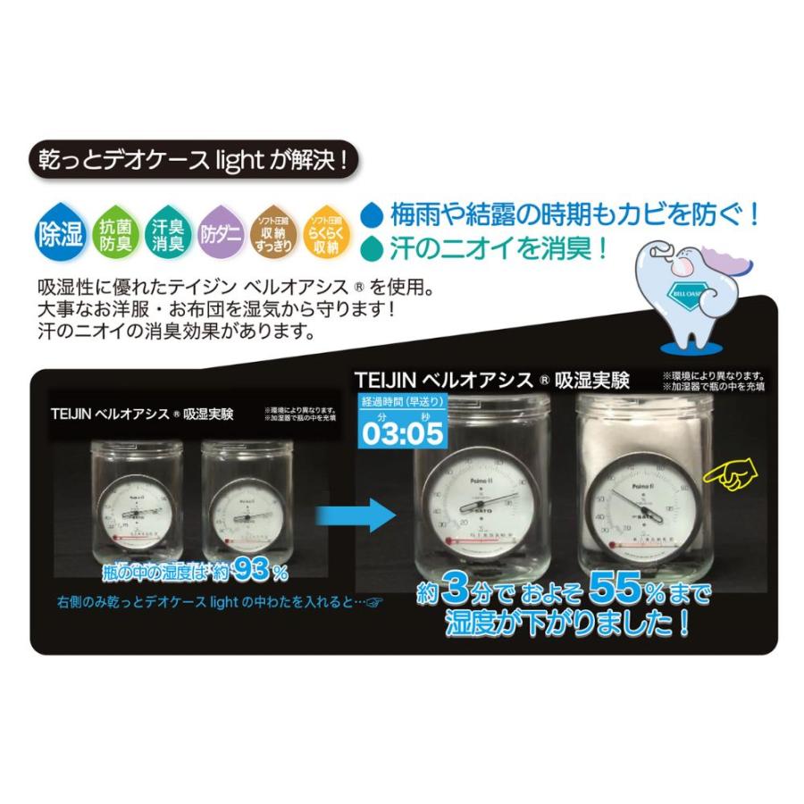 布団収納ケース 乾っとデオケース light ライト 大2枚セット テイジン
