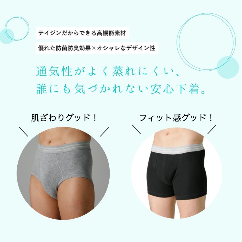 尿もれパンツ 軽失禁ソフトトランクス 男性用 吸水量40cc テイジン