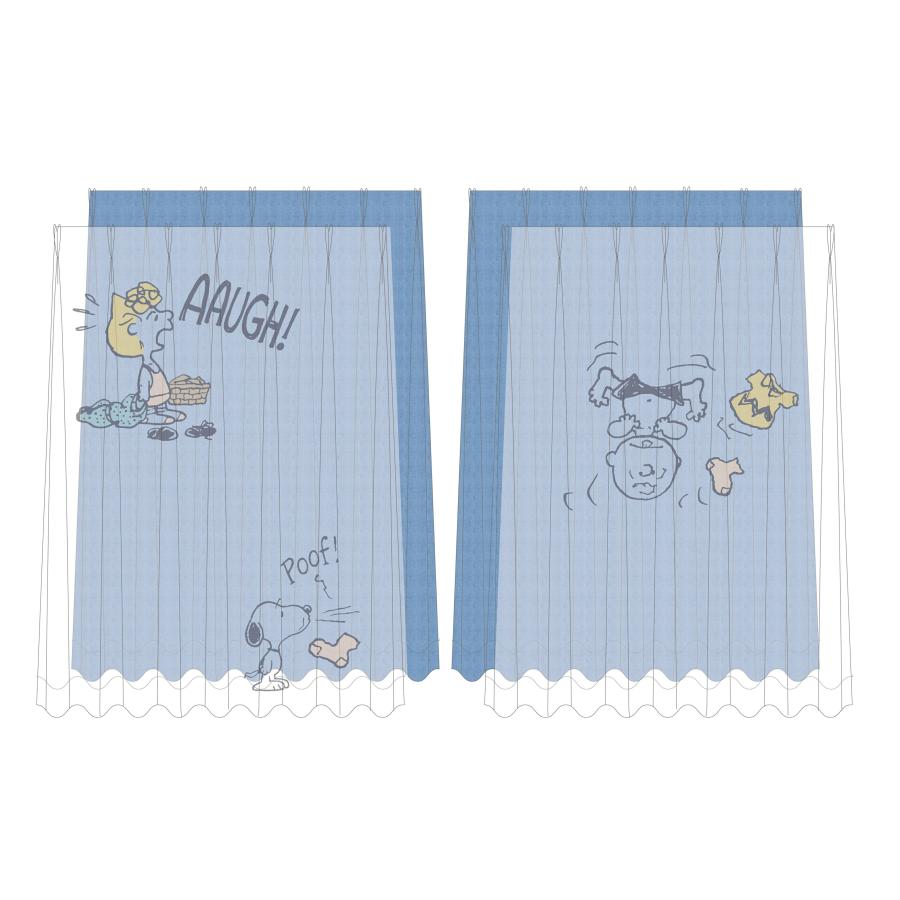 SNOOPY（スヌーピー） カーテン 4枚組 100×200cm PEANUT 洗える