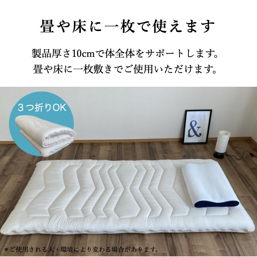 TEIJIN（テイジン） 防ダニ高反発敷き布団 S シングル 100x200cm 日本