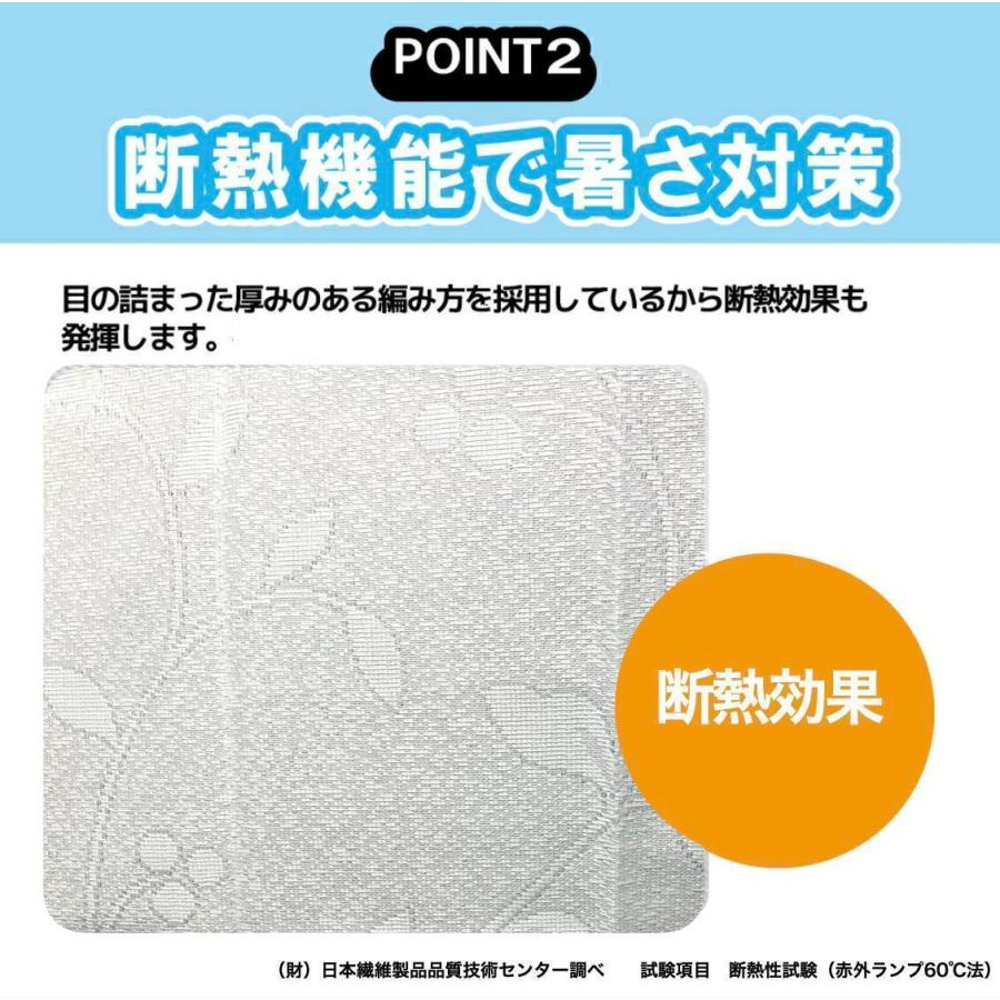 レースカーテン 150×238cm 2枚組 ホワイト 木の実柄 帝人 素材使用
